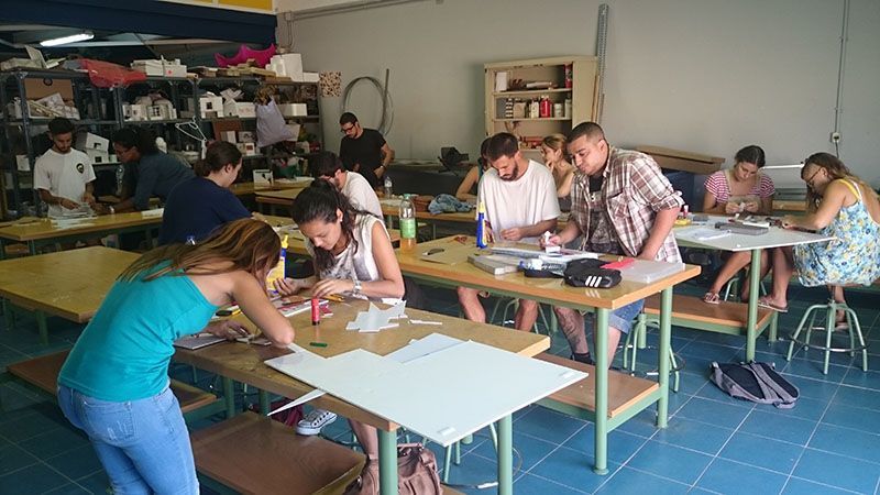 Taller de maquetas en La Escuela de Arte de SC de Tenerife